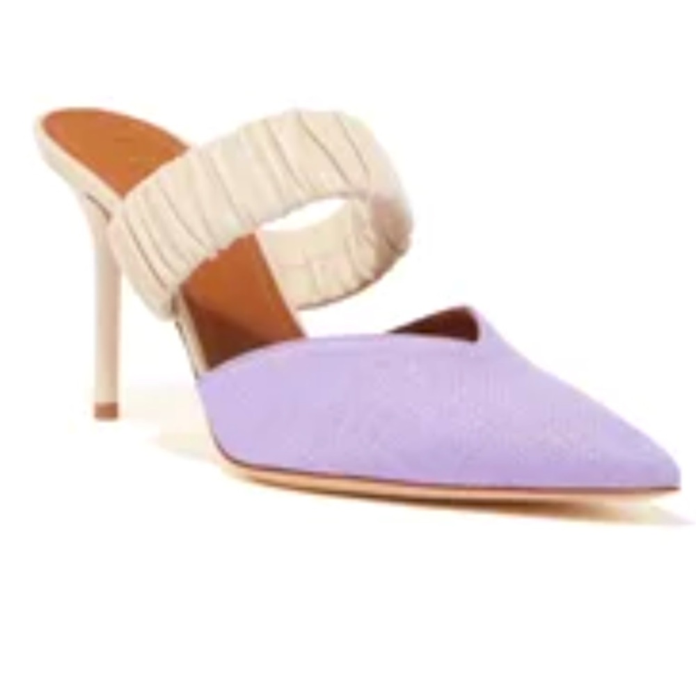 New Without Tags Malone Souliers Matilda 85 Raffia & Nappa Size 37 1/2
